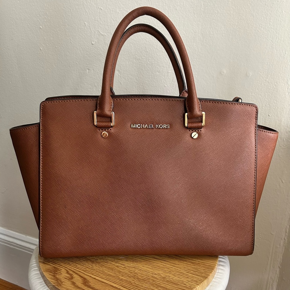 Michael Kors Tan Leather Satchel